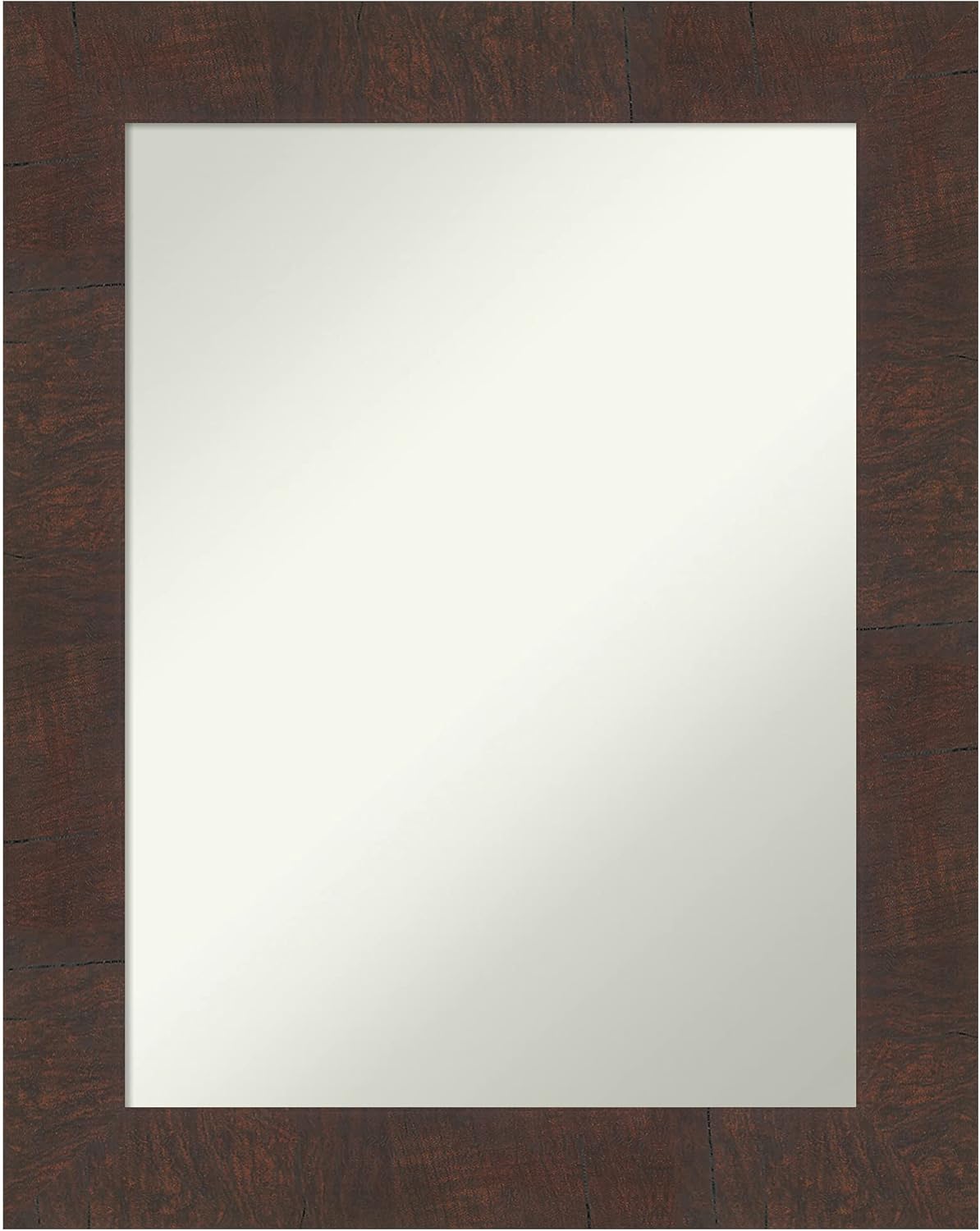 Amanti Art White Bathroom Mirror for Over Sink, 28x22 Wedge White Rectangle Vanity Mirror, Medium Modern Frame, Hangs Horizonally and Vertically, Bathroom Wall Decor, Non-Beveled Edge from WI, USA
