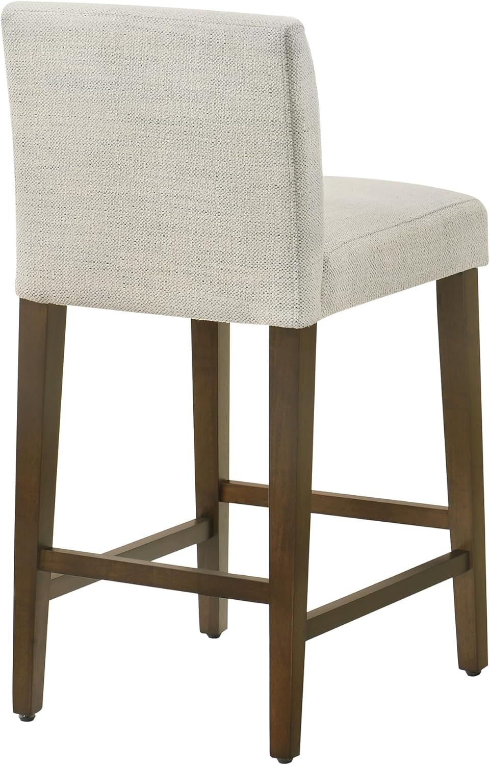 CHITA Counter Height Bar Stools Set of 3, 27" H Seat Height Upholstered Barstools, Fabric in Ivory