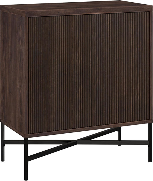 Henn&Hart 28" Wide Rectangular Accent Cabinet in Brown, for Home, Living Room, Bedroom, Entertainment Room, Office