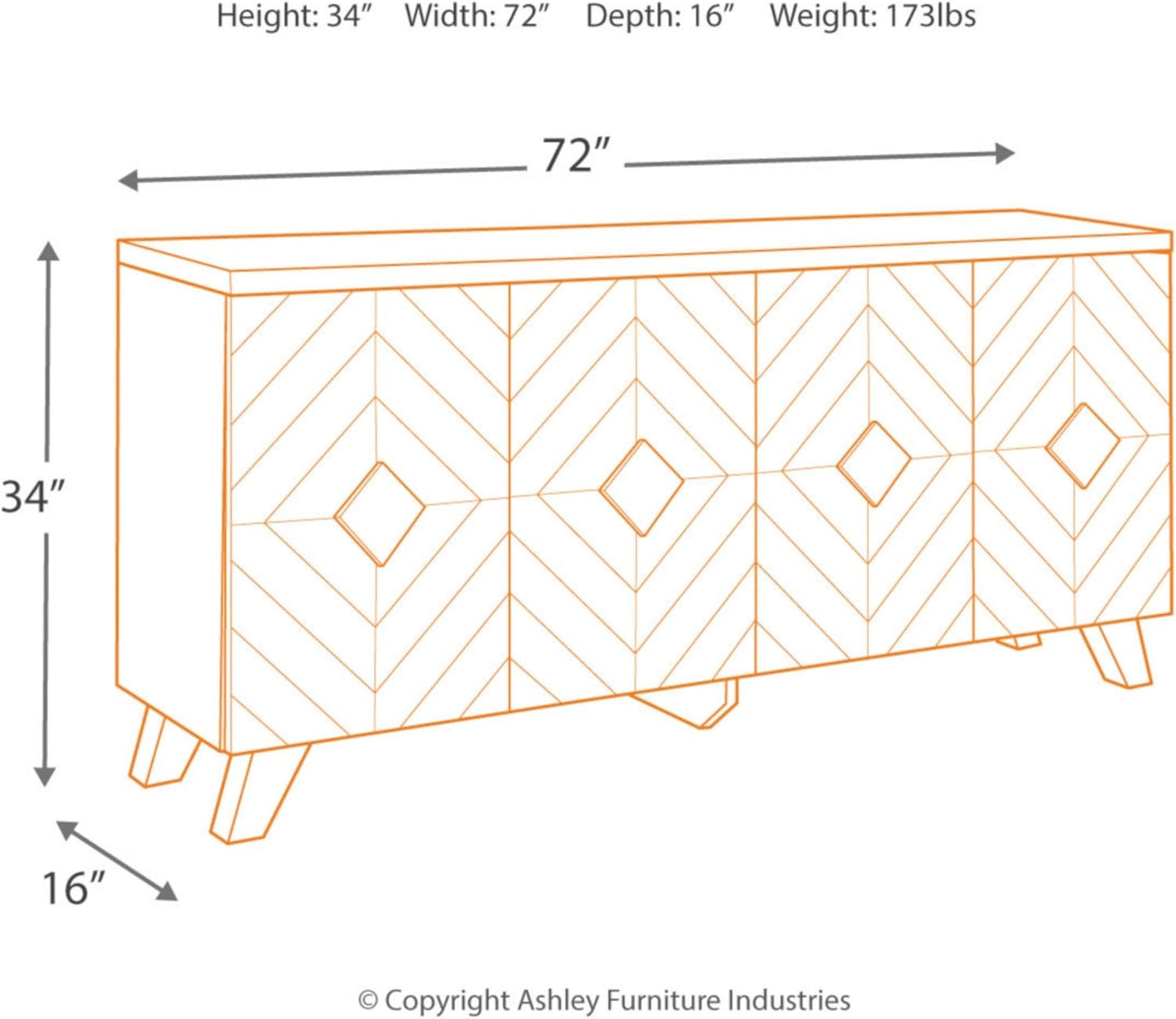 Signature Design by Ashley Robin Ridge Modern Wood Accent Cabinet or TV Stand, Brown & Black
