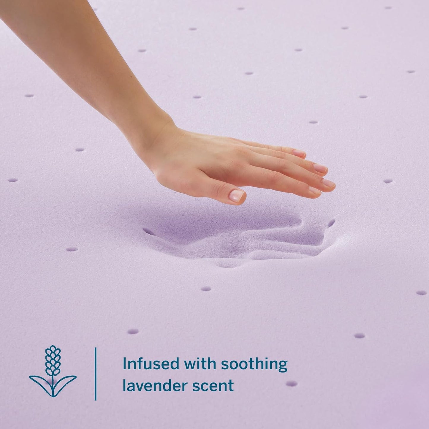 Lucid 3 Inch Lavender Infused Memory Foam Mattress Topper - Ventilated Design – Pressure Relieving Bed Topper - Mattress Pad – CertiPur Certified - Twin Size