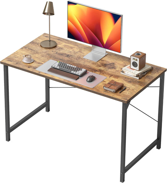 Cubiker Computer Desk, 40 inch Small Home Office Desk for Small Spaces, Modern Simple Style for Home, Office, Vintage Brown