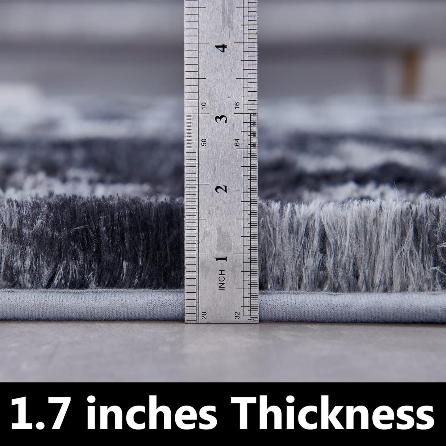 FJZFING Tie-Dyed Dark Grey Round Rug Ultra-Soft Plush Modern 6x6 Circle Area Rug for Kid's Bedroom, Fluffy Shag Circular Rug for Nursery Room, Non-Slip Tie-Dyed Dark Grey Rug for Teen's Room