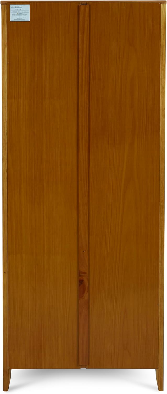 Camaflexi Shaker Style 6 Shelf Bookcase / Solid Wood / 72 inch Tall / Adjustable Shelving / Closed Back / Display Bookshelf for Living Room, Bedroom, Home and Office, Cherry