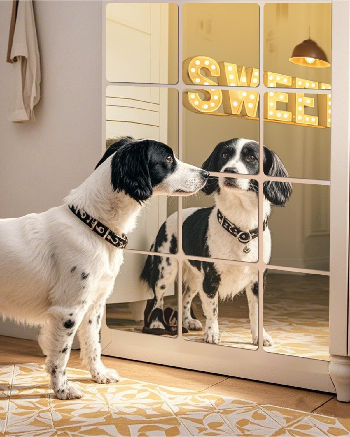 12" x 12" Glass Wall Mirror Tiles for Wall, Frameless Full Length Mirrors Wall Mounted for Home Gym Mirror Yoga Bedroom Dancing Studio Dressing Room (12PCS)