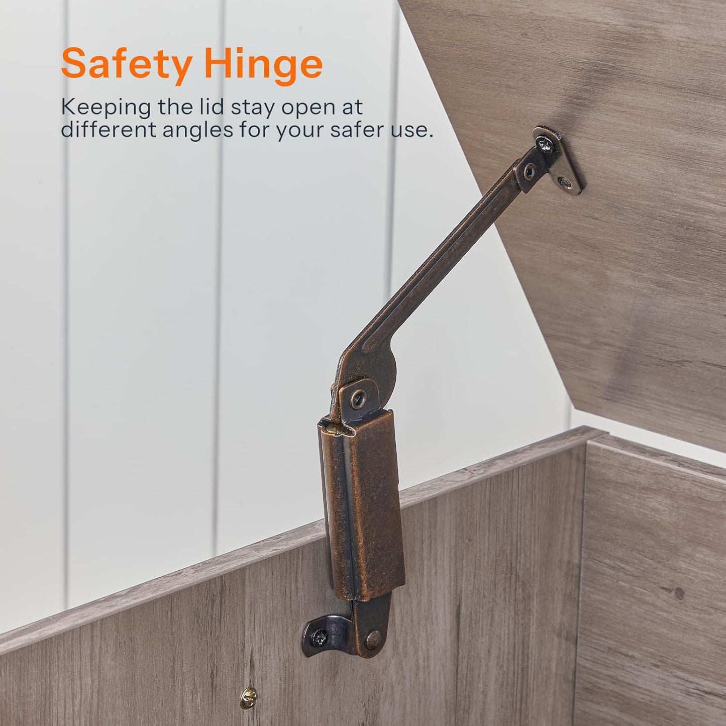 HOOBRO Storage Bench, 39.3" Retro Wooden Storage Chest, Wooden Storage Trunk, Toy Chest with Lift Top, Multifunctional Entryway Organizer, for Entryway, Living Room, Greige BG141CW01