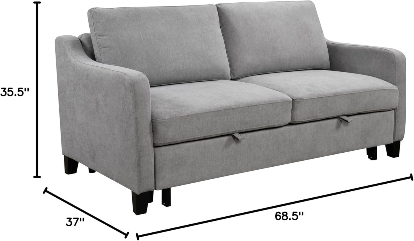 ERYE Modern 3-in-1 Sofa Loveseat Convertible Sleeper Sofabed, Queen Size Upholstered Love Seat Sofa Soft Cushion Daybed with Pull Out Sleeper Couch Bed for Living Room Home Apartment RV