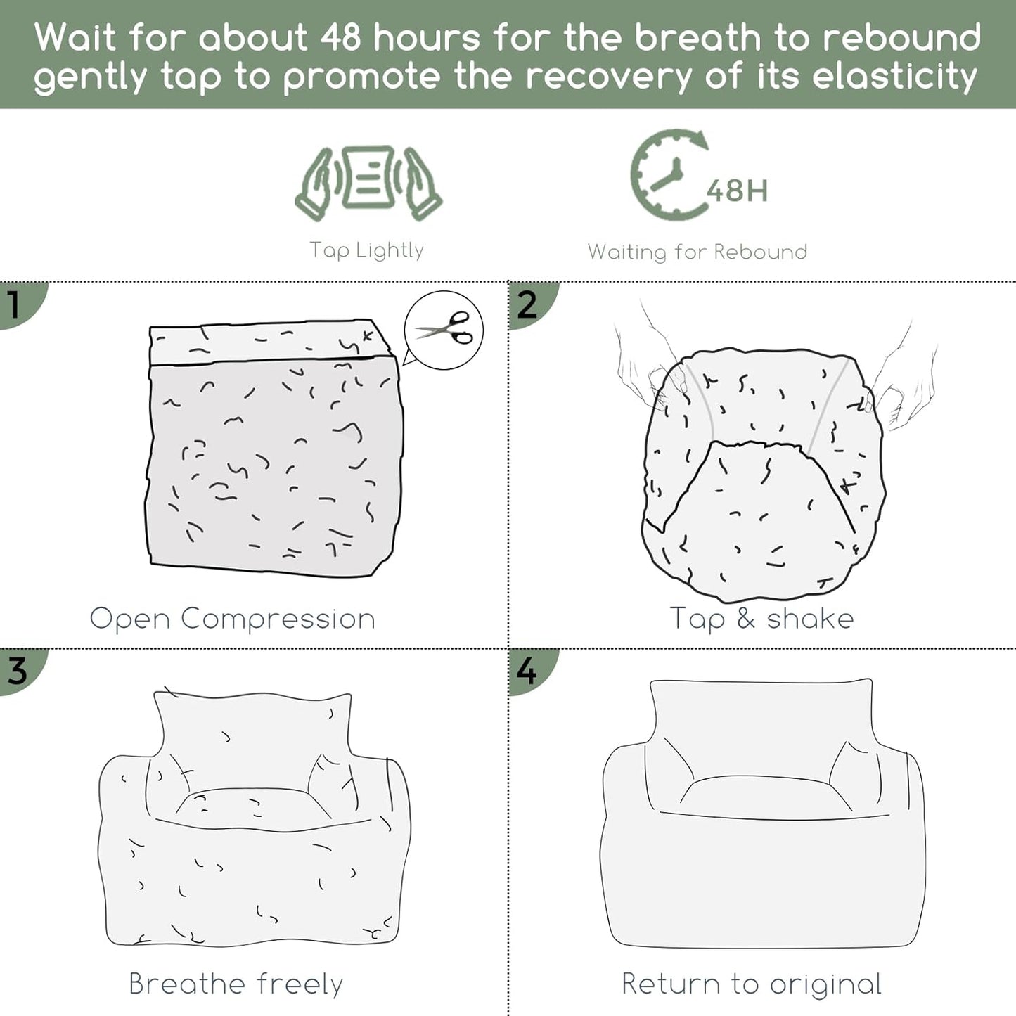 HIGOGOGO Giant Bean Bag Chair Sofa, Big Comfy Chair for Bedroom Living Room, Bean Bag Lazy Chair for Adults with Pocket Armrests for Gaming, Reading, Large, Dark Grey