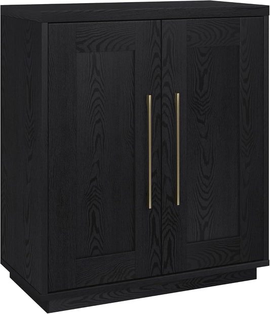 Henn&Hart Tillman Accent Cabinet, 28" Wide, Black