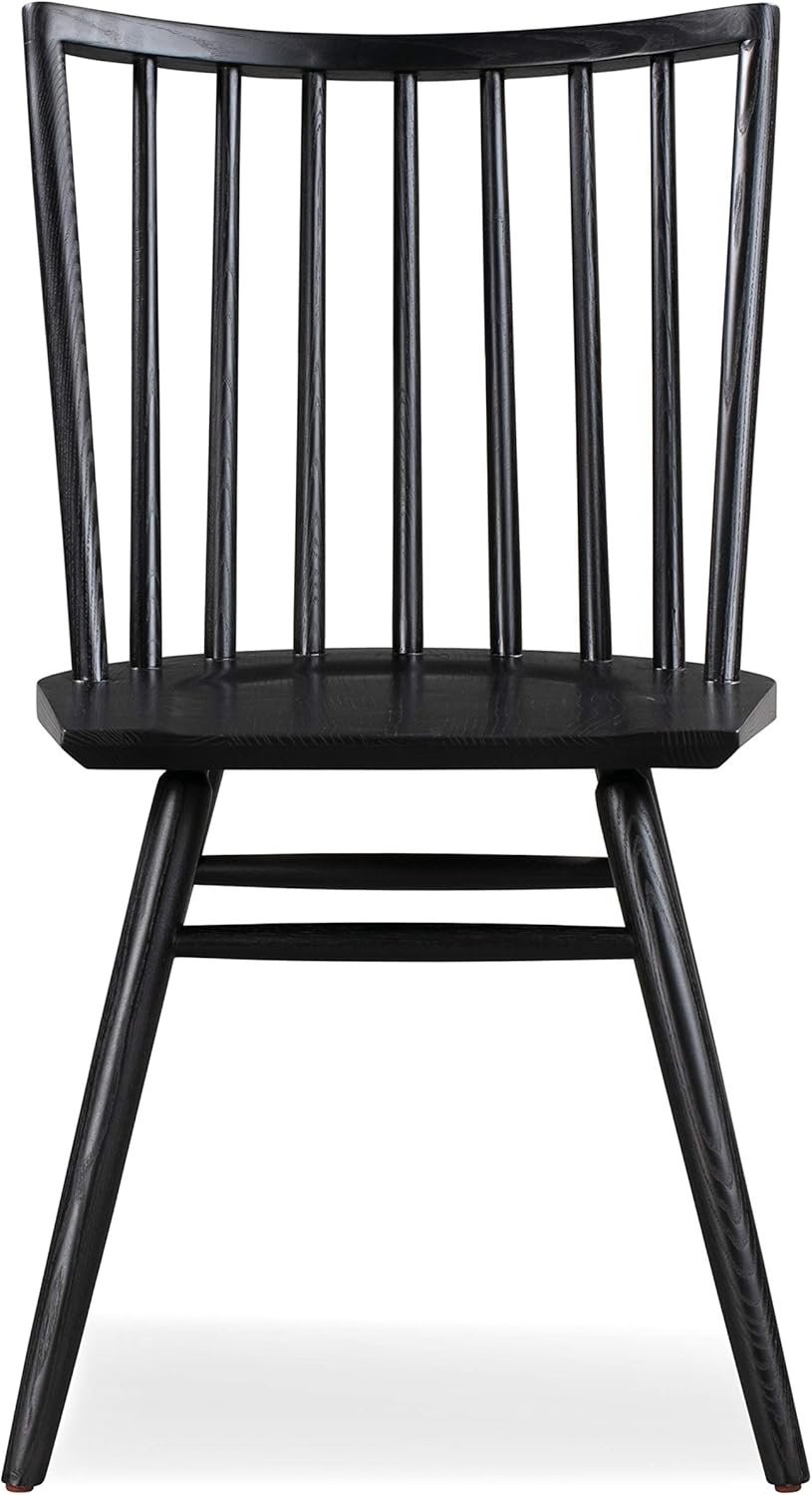 POLY & BARK Talia Dining Chair, Ash Wood, Black