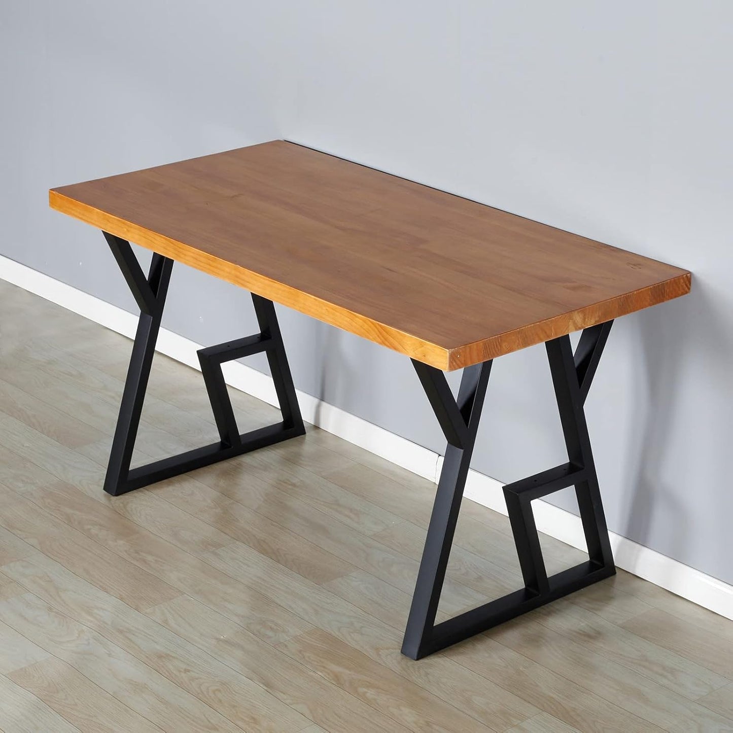 SSS Furniture 2 Pack Industrial Metal Furniture Legs 2 Tier 28” H x 24” W,DIY Decor Brackets Shelf,Coffee Dining Tables Legs,Desk Legs,Cocktail Table, Square Tube Leg Black