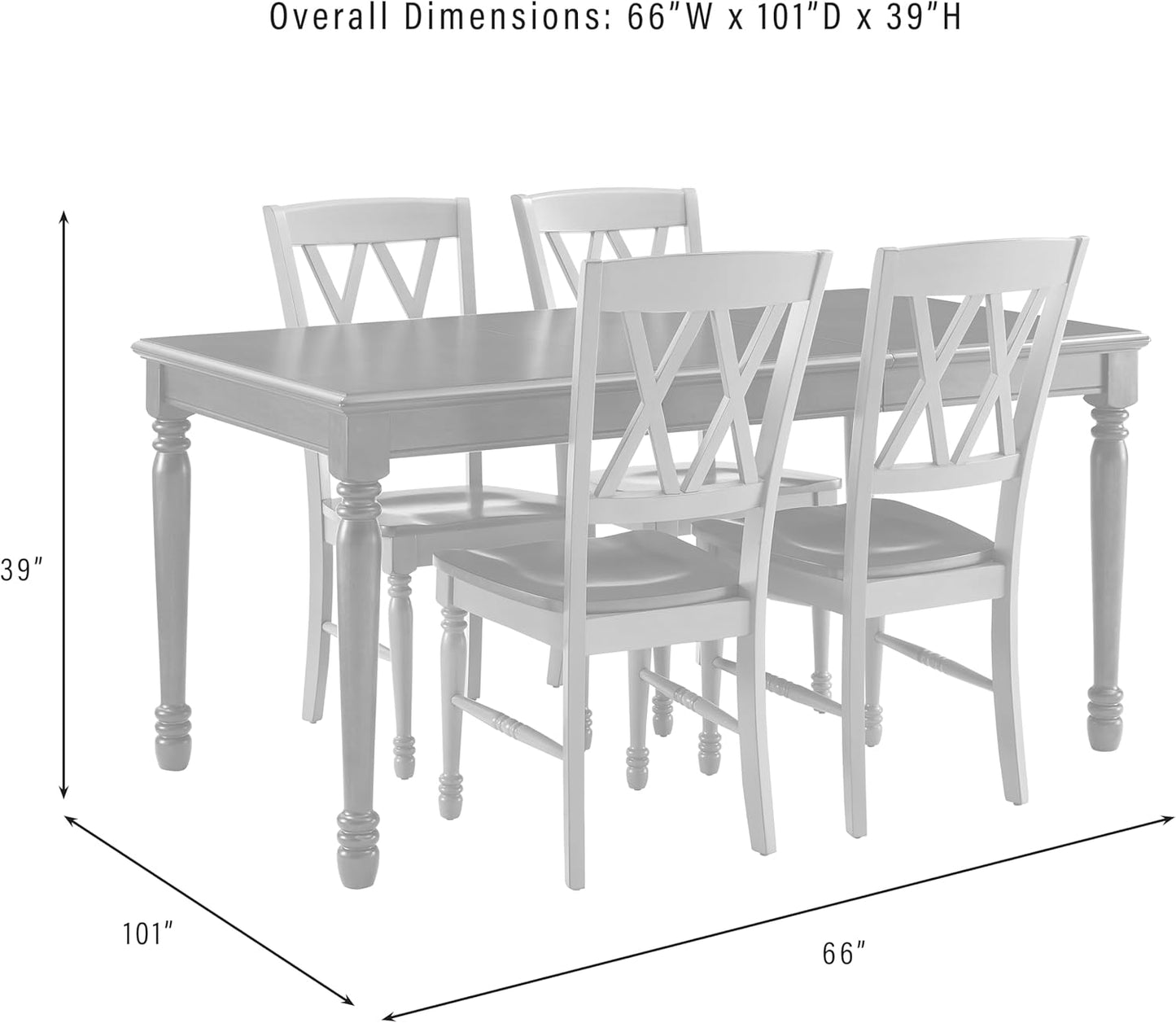 Crosley Furniture Shelby 5-Piece Traditional Dining Table Set for 4, Dinner Tables with Kitchen Chairs, Navy/Dark Cherry