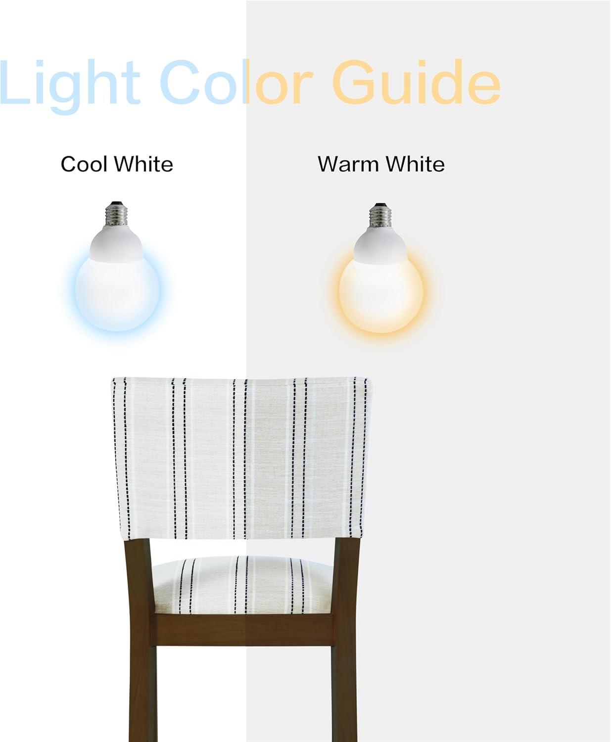 HomePop 24" Open Back Counter Stool|HomePop Home Décor|Fabric Chairs for Dining Room, Kitchen and Living Room - Black and White Stripe(Single Pack)