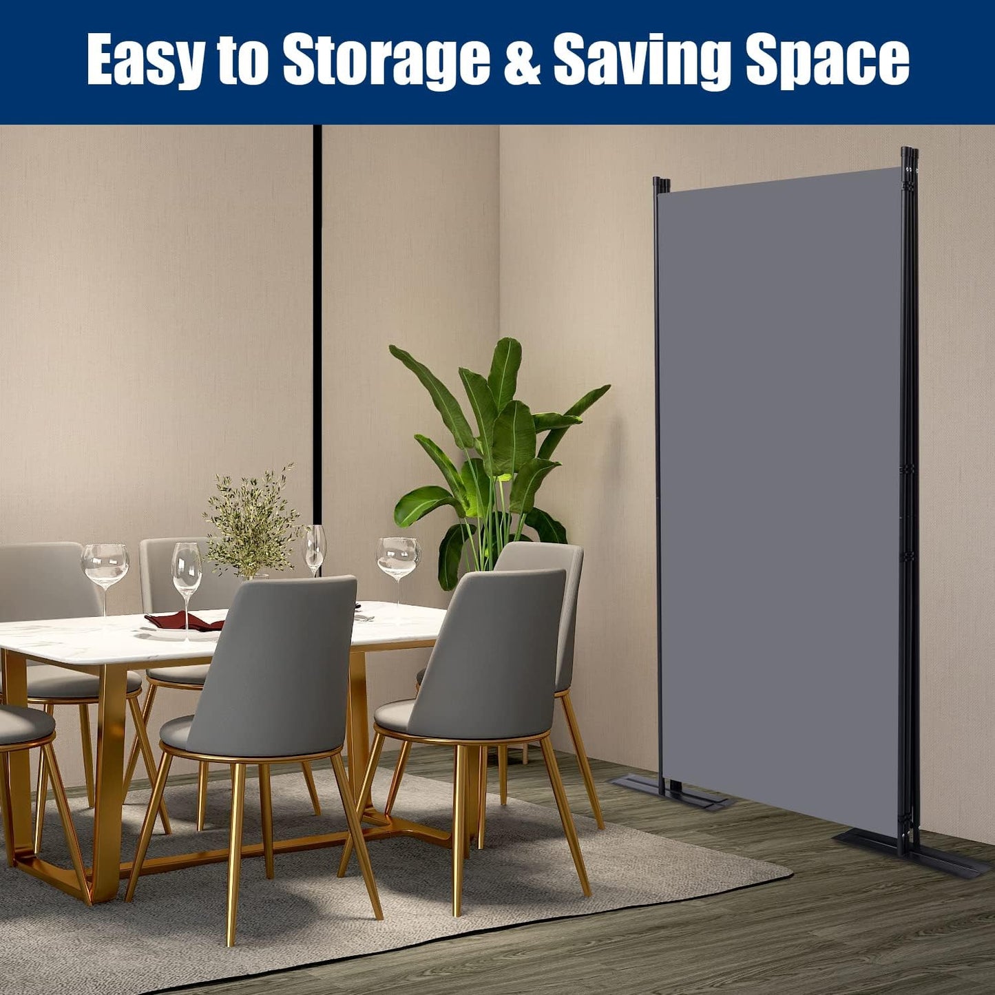 Room Divider 6FT Portable Room Dividers and Folding Privacy Screens, 102'' W Fabric Divider for Room Separation, 3 Panel Partition Room Dividers Freestanding Wall Divider Screen for Dorm Studio Office