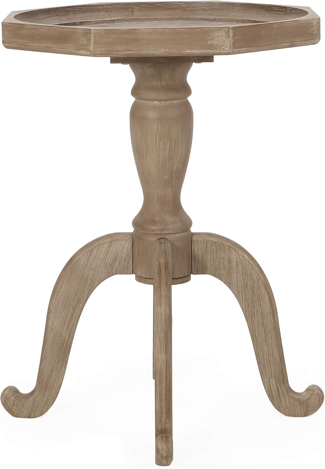 Christopher Knight Home Elizabeth French Country Accent Table with Octagonal Top, Natural 18.25 in x 18.25 in x 25 in