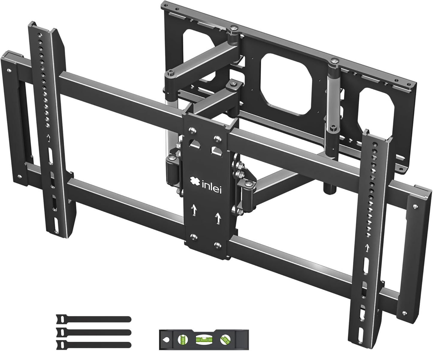 Ultra Slim Full Motion TV Wall Mount for Most 37"-90" Flat/Curved TV, Swivel Tilt Bracket with Articulating 6 Arms, Support 120lbs, Max VESA 600x400mm, Fits 12”/16" Wood Stud, MAUS02