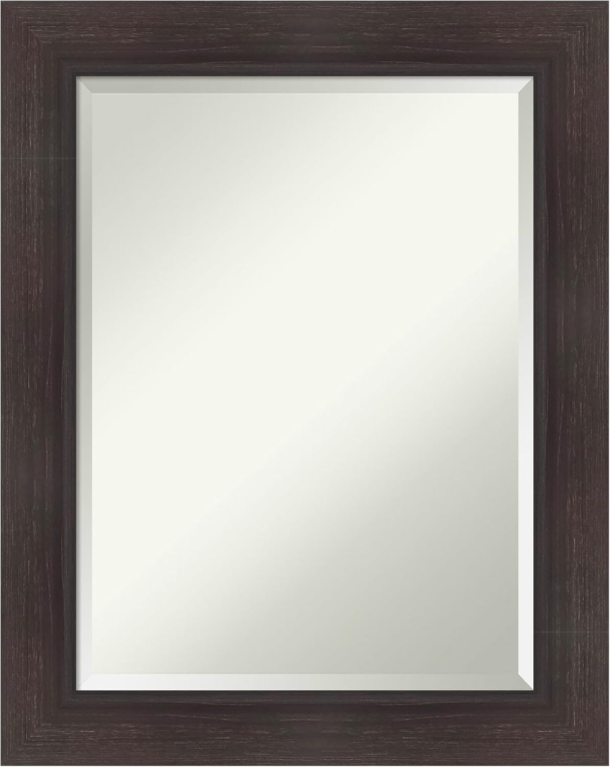 Amanti Art Brown Wall Mirror 30x24 Sloped Espresso Rectangle Bathroom Mirror for Wall Decor Living Room, Medium Modern Frame, Hangs Horizonally and Vertically, Bathroom Decor, Beveled Edge