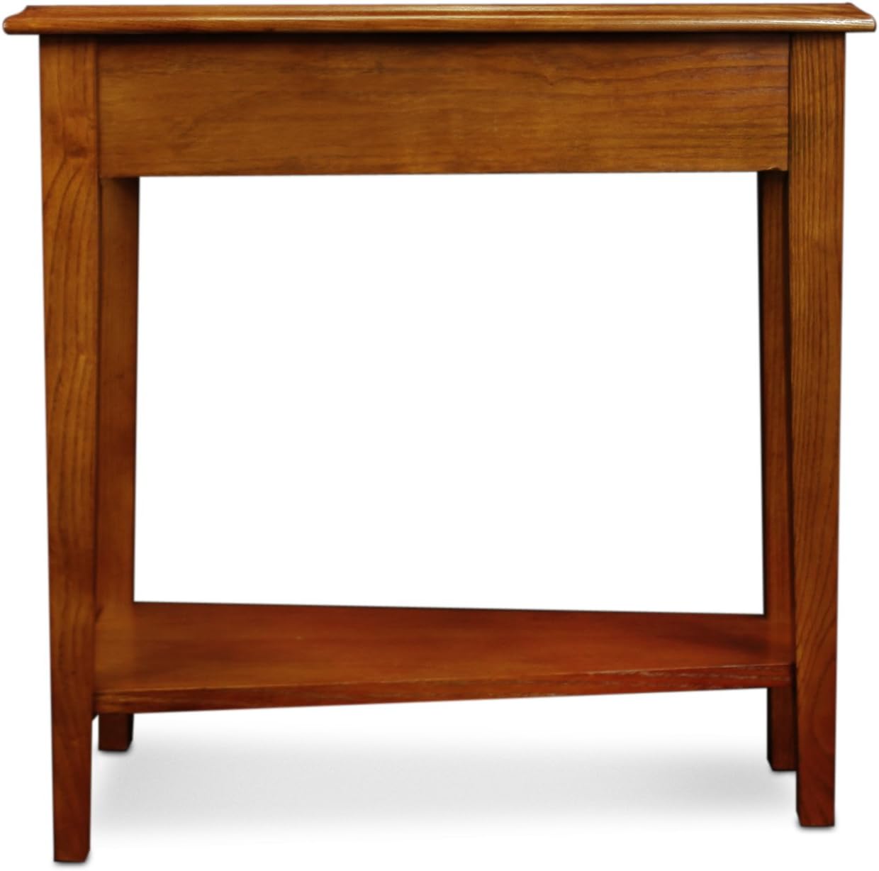 Leick Home 9035-MED Recliner Wedge Table with Shelf, Medium oak, 24 in x 15 in x 24 in