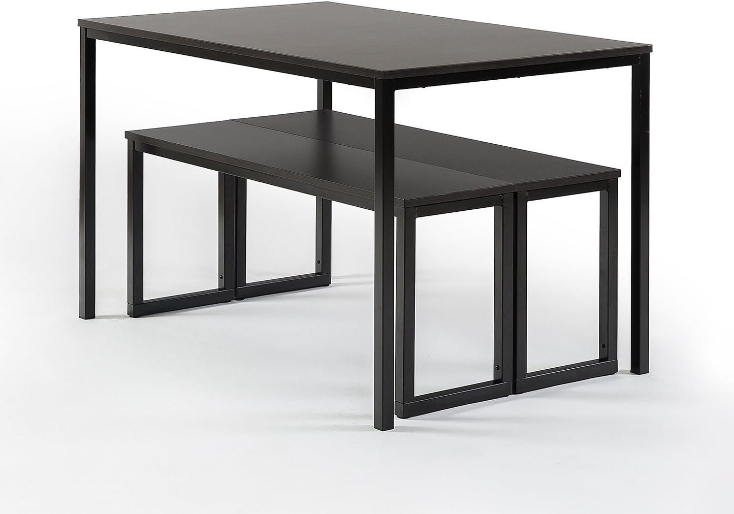 ZINUS Louis Modern Studio Collection Soho Dining Table with Two Benches (3 piece set) - Espresso