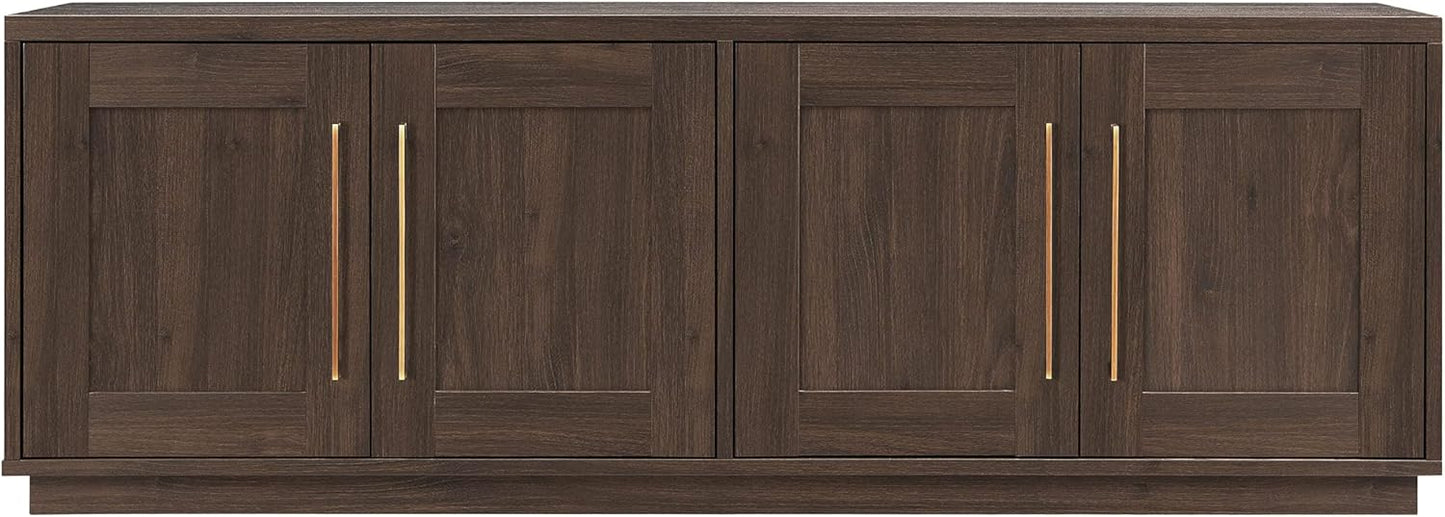 Henn&Hart Tillman Rectangular TV Stand for TV's up to 80" in Alder Brown