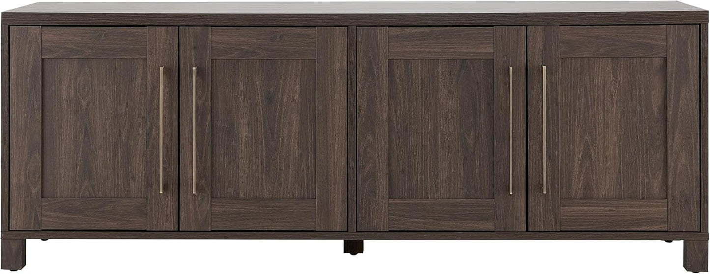 Henn&Hart Rectangular TV Stand for TV's up to 80" in Alder Brown, TV Stands for the Living Room