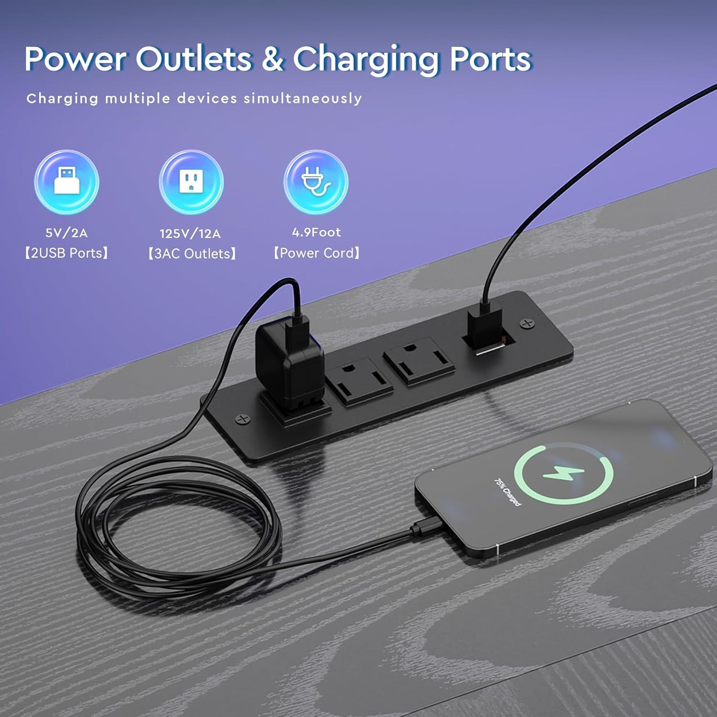 L Shaped Gaming Desk with Shelves,Reversible Computer Gaming Desk with LED Lights and Charging Station,Home Office Corner Desk with Monitor Stand,Black