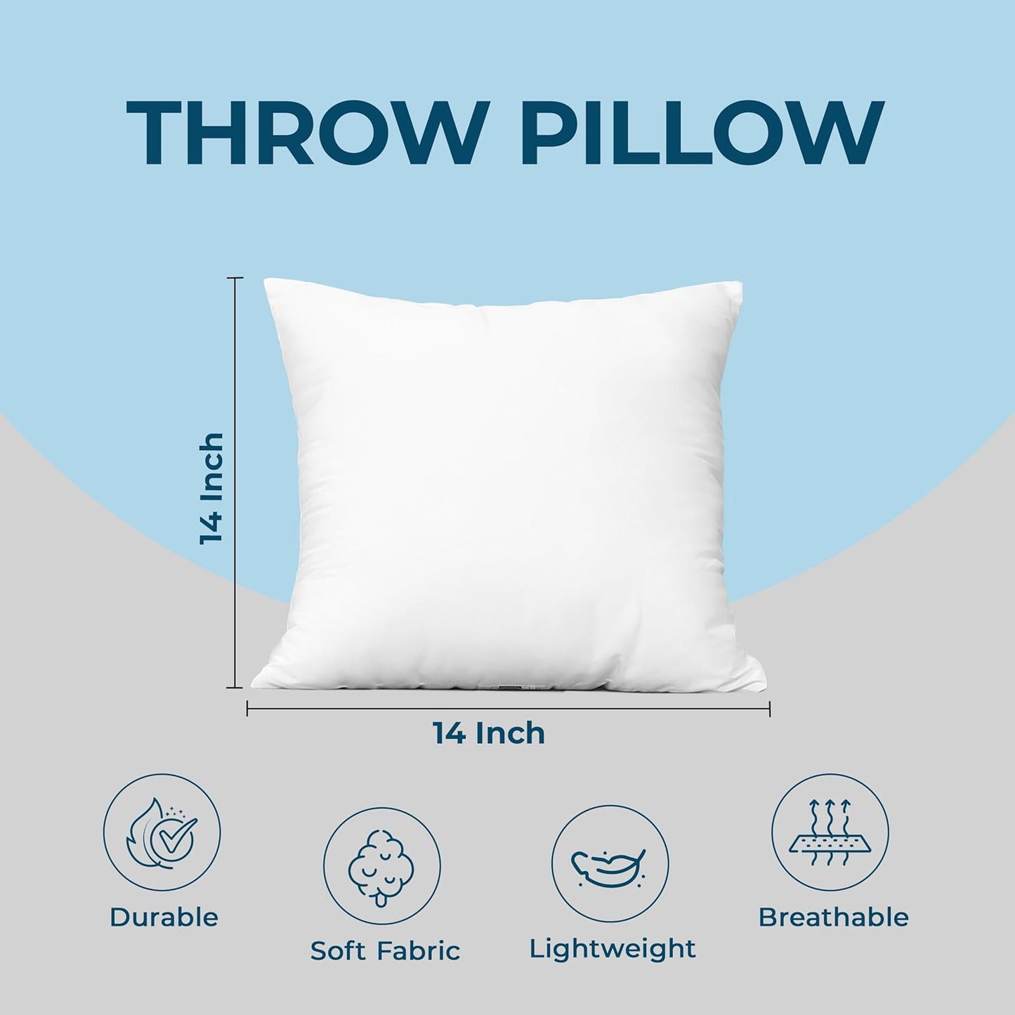 Utopia Bedding Throw Pillows (Set of 24, White), 14 x 14 Inches Pillows for Sofa, Bed and Couch Decorative Stuffer Pillow