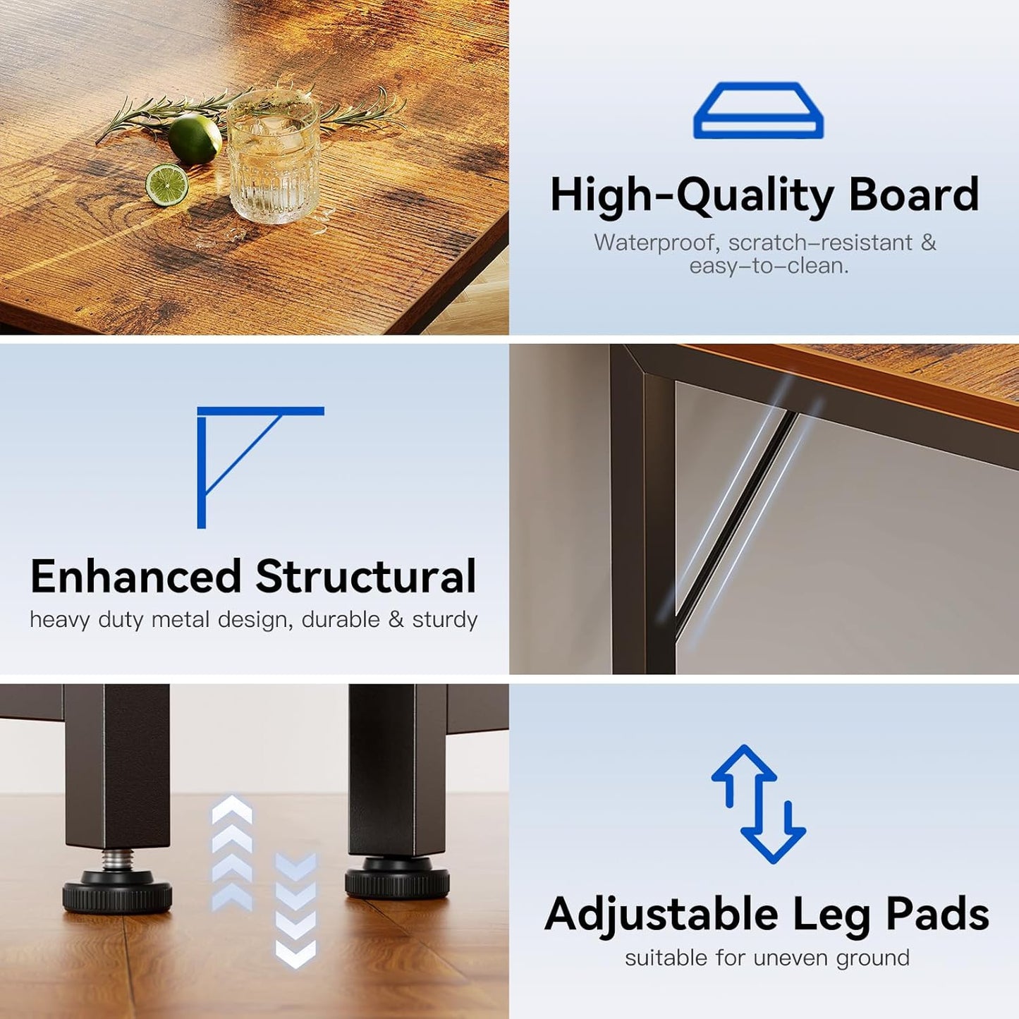 Casaottima 40" Small Computer Home Office Desk for Bedroom with Fabric Drawers & File Cabinet, Cloth Storage Bag and Hook, Writing Study Work Table for Small Space, Vintage