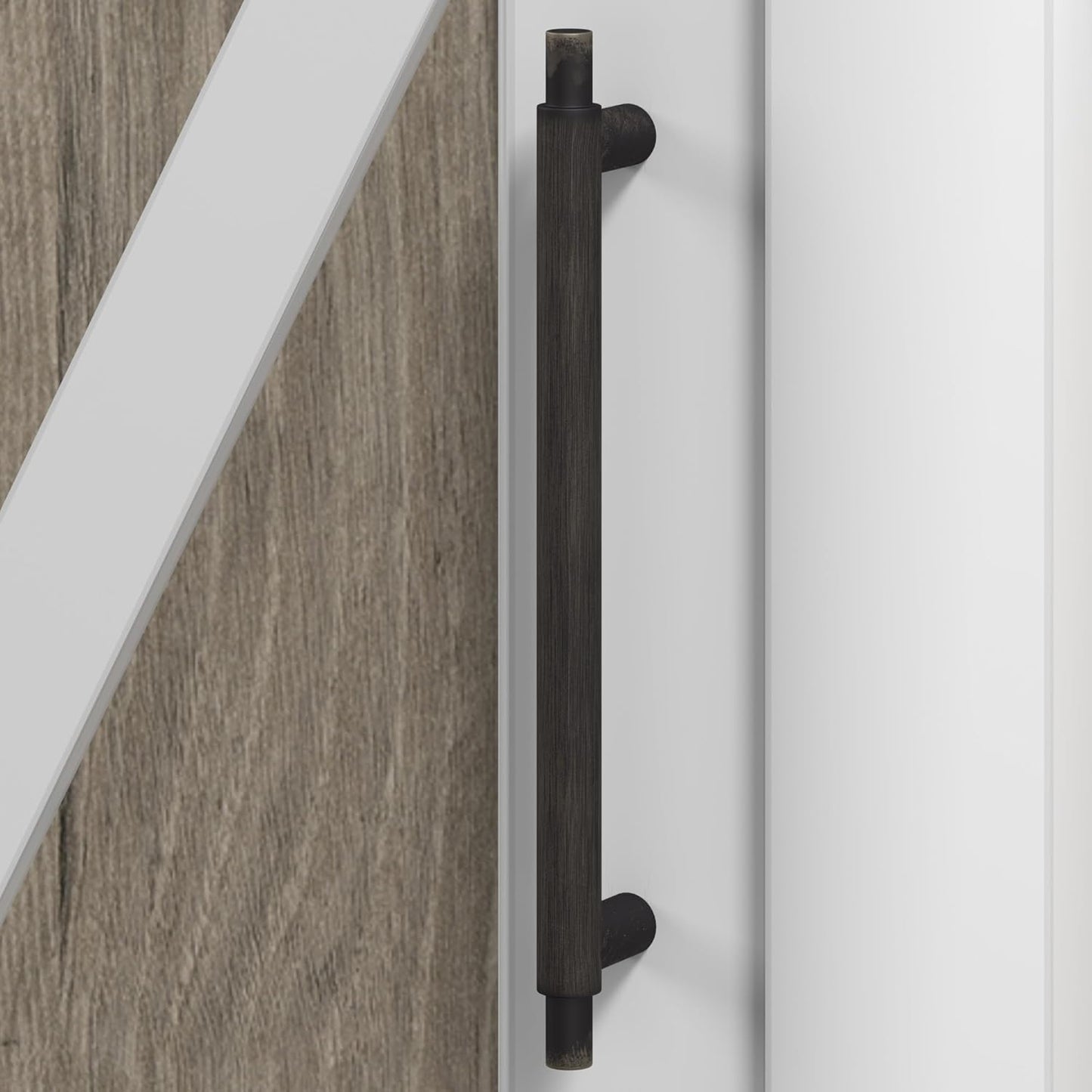 Bush Furniture Key West Computer Desk with Storage | Farmhouse PC Table for Home Office in Pure White and Shiplap Gray | 54W x 24D