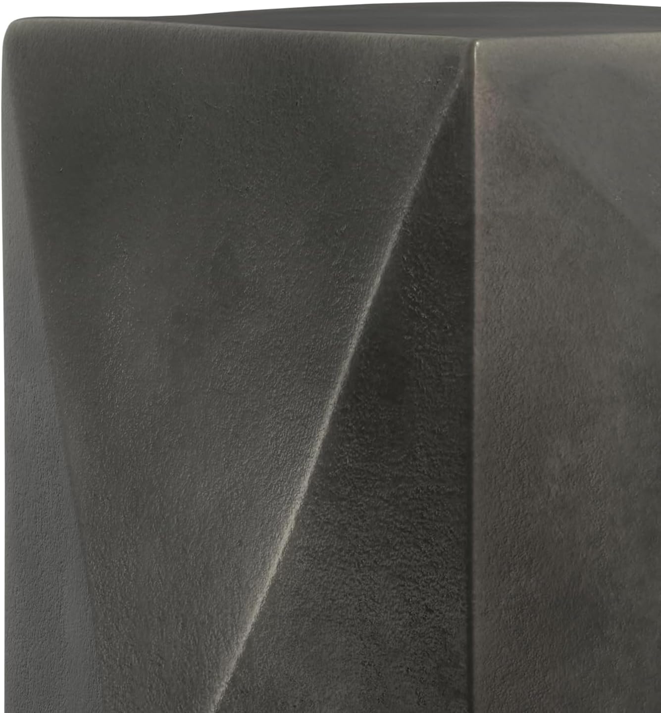 SIMPLIHOME Danner Metal Side Table in Graphite, 14-inch Round, Cast Aluminum for Living Room, Bedroom, Office, Compact Modern Design, Fully Assembled