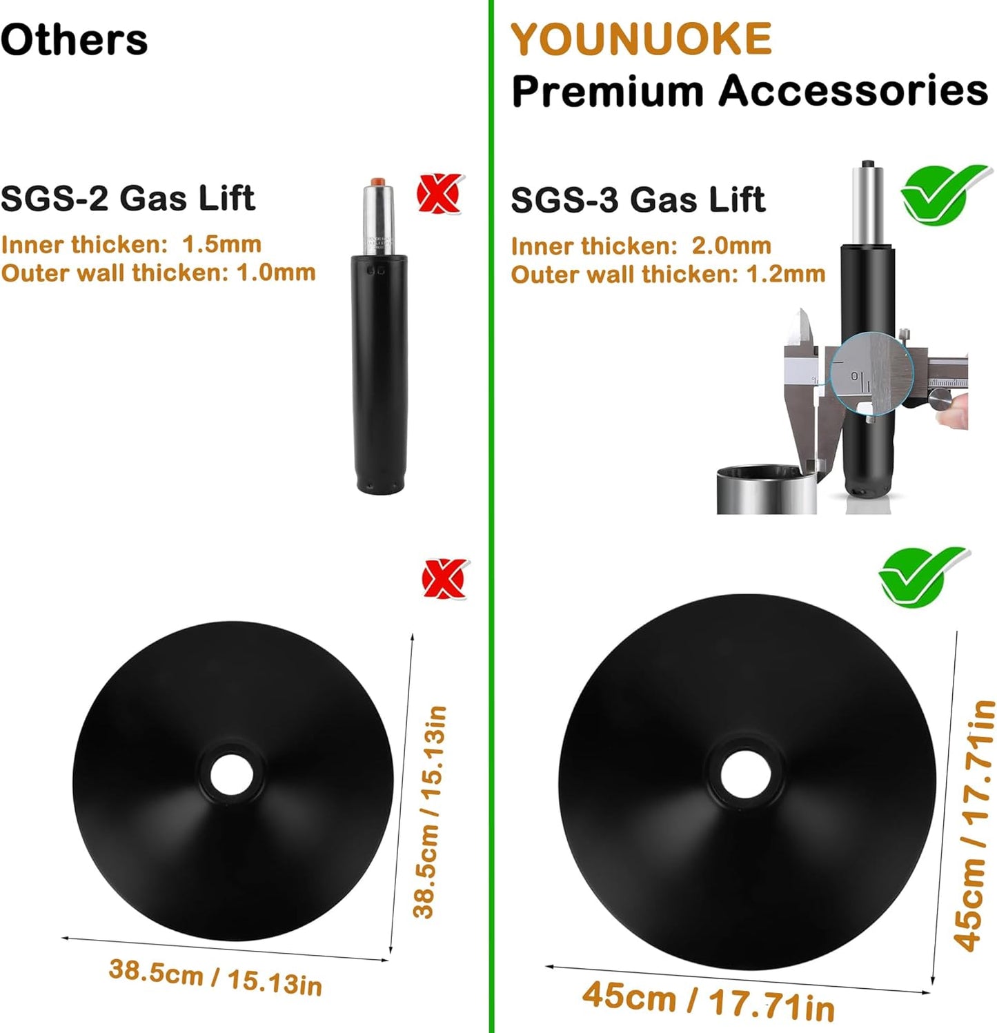 YOUNUOKE Black Bar Stools Set of 2 Adjustable Counter Height Stools Modern Swivel Barstools with Backs Mid Century PU Leather Upholstered Bar Chairs for Kitchen Island