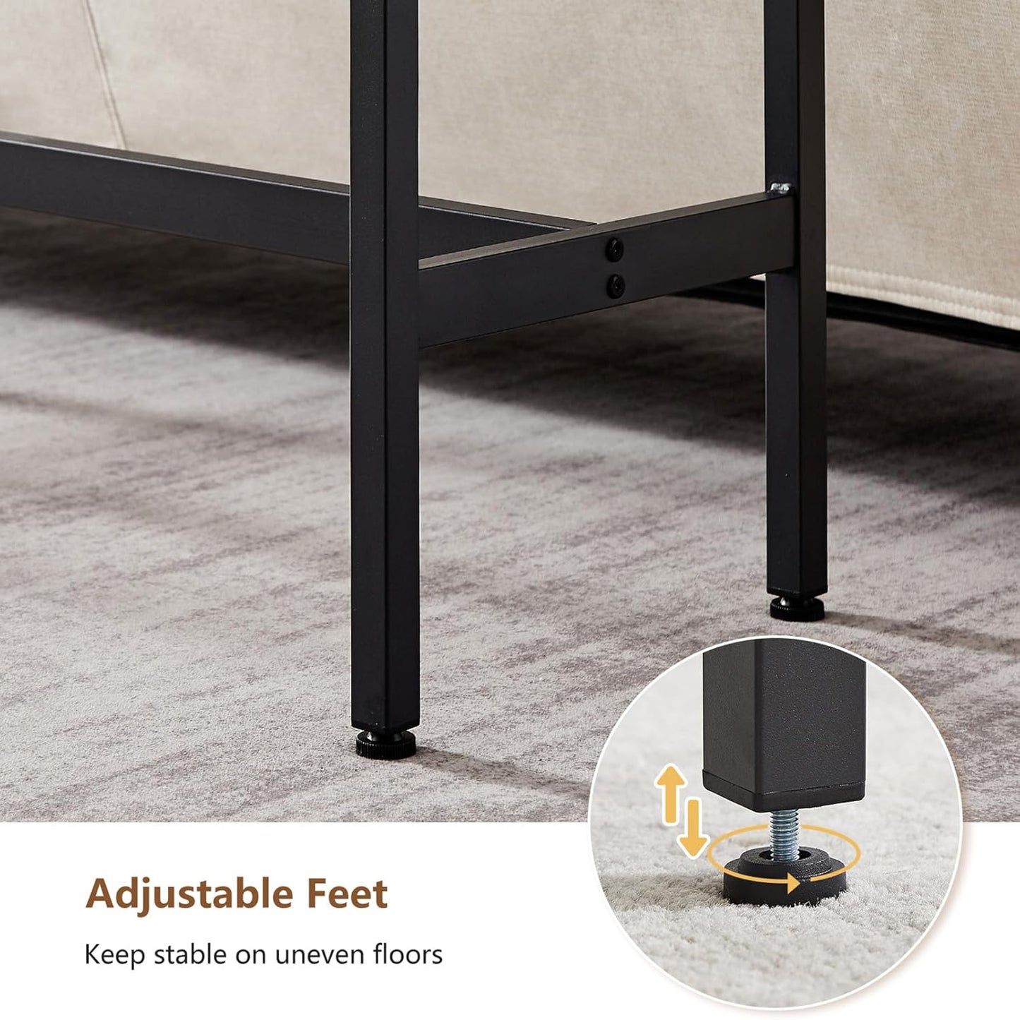 Tatub Bar Table with Stools Set of 2, Industrial 3 Piece Counter Height Small Dining Sofa Table and Chairs Set of 2, Gray