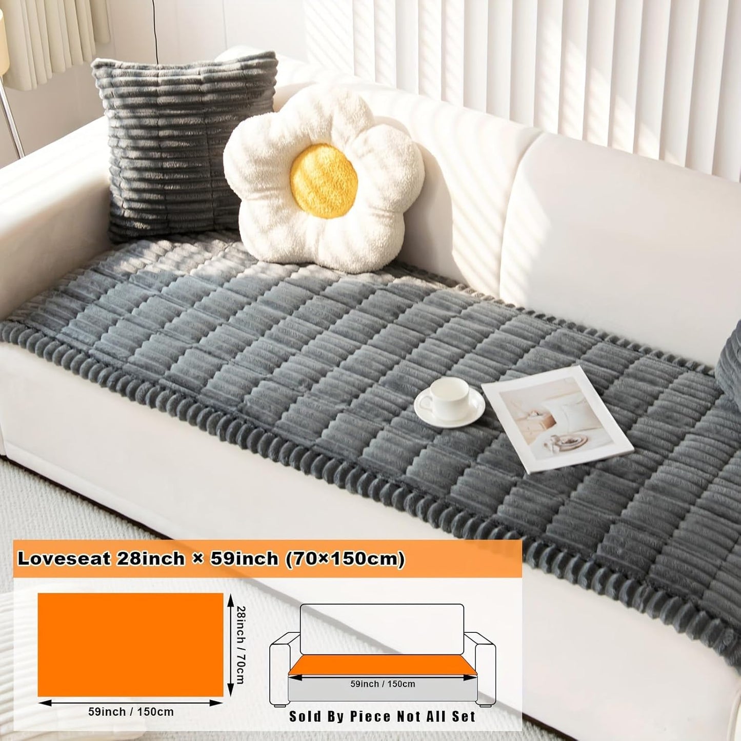 ZQFFB Pet Couch Cover Dogs Washable Non-Slip Couch Protector Pet Friendly Dog Mat for Couches and Sofas