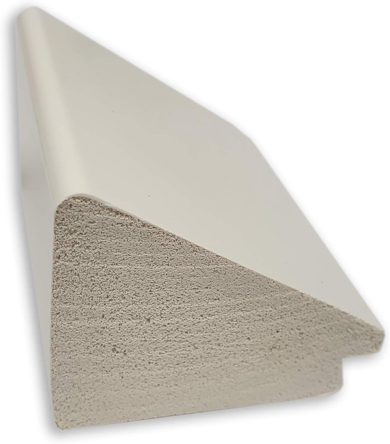 Amanti Art White Bathroom Mirror for Over Sink, 34x44 Wedge White Rectangle Vanity Mirror, X-Large Modern Contemporary Frame, Hangs Horizonally and Vertically, Bathroom Wall Decor, Beveled Edge