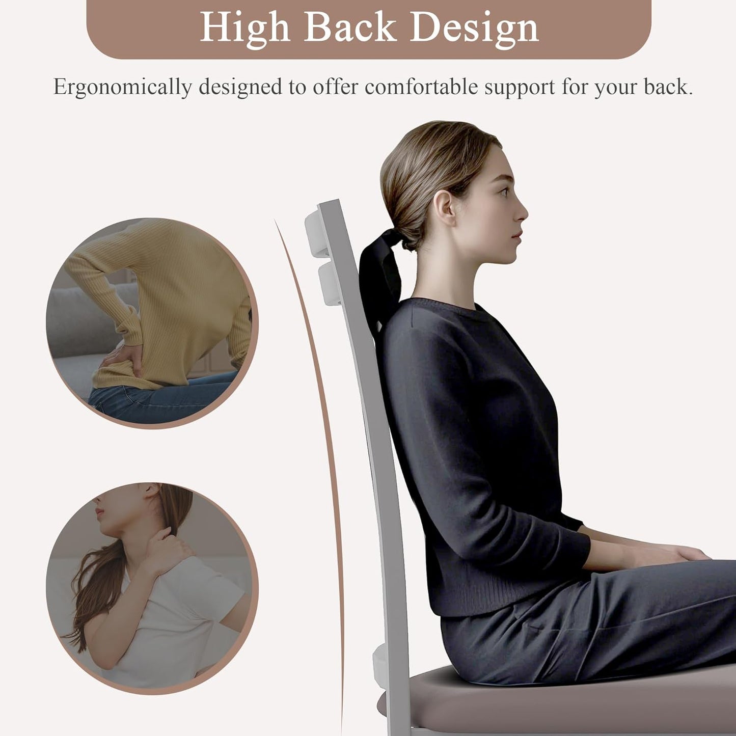 VECELO Metal Dining Chairs Set of 4, Steel Legs and PU Leather Cushion Seats for Kitchen, Living Room, Grey