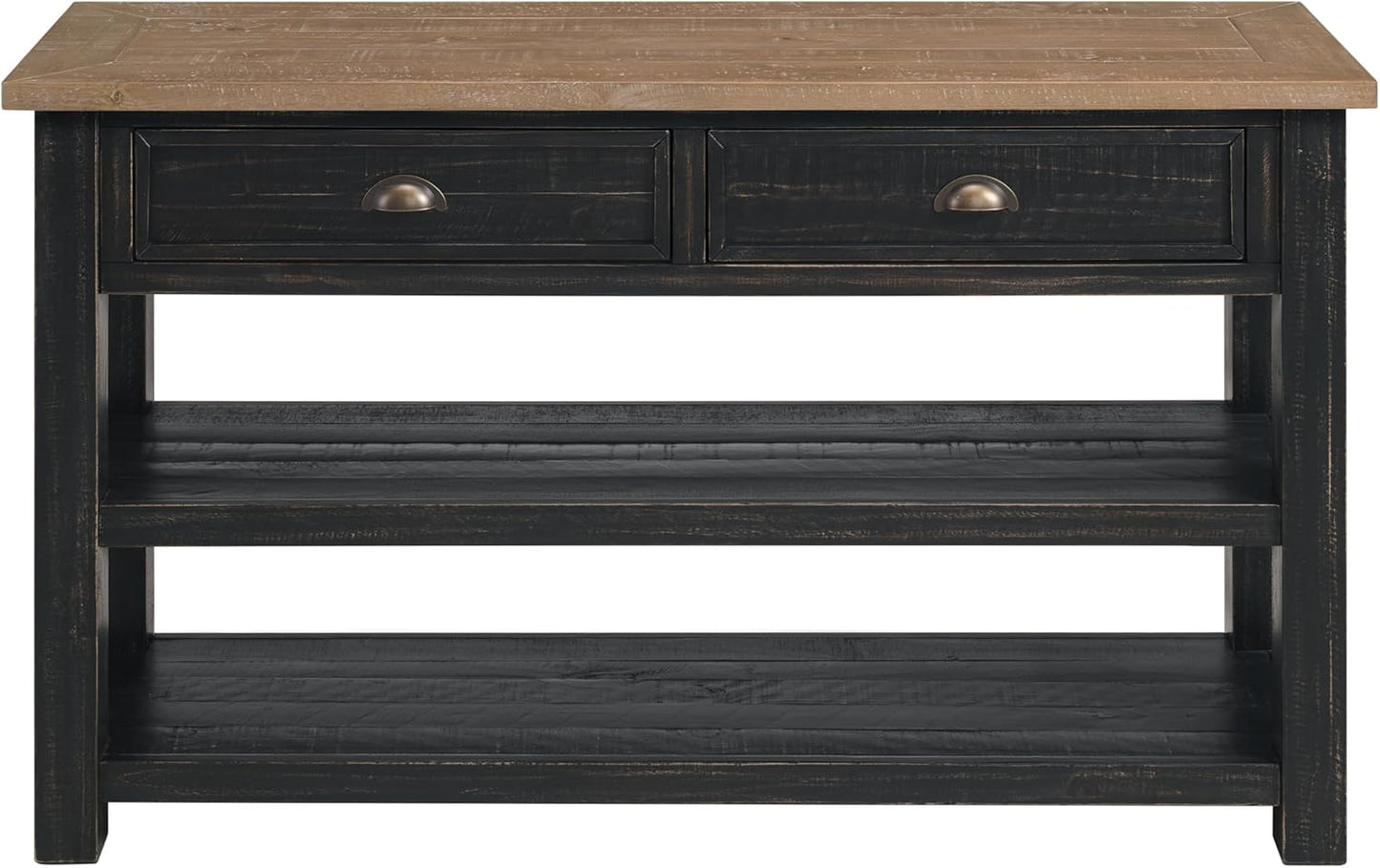 Martin Svensson Home Monterey Sofa Console Table, Black and Driftwood