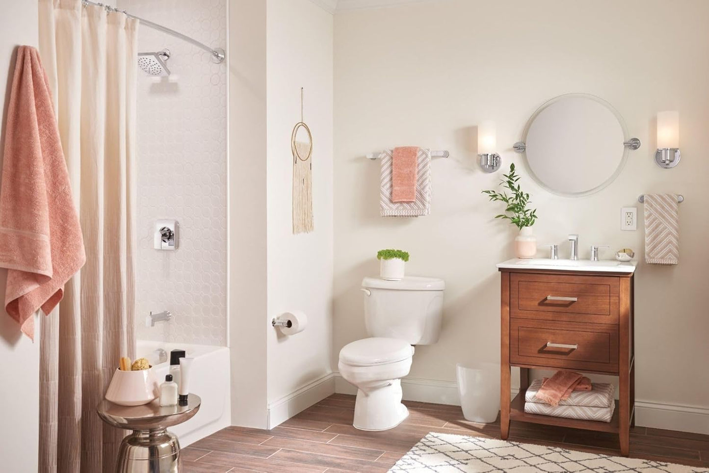 Moen DN0792CH Iso 22-Inch x 22-Inch Frameless Pivoting Bathroom Tilting Mirror, Chrome