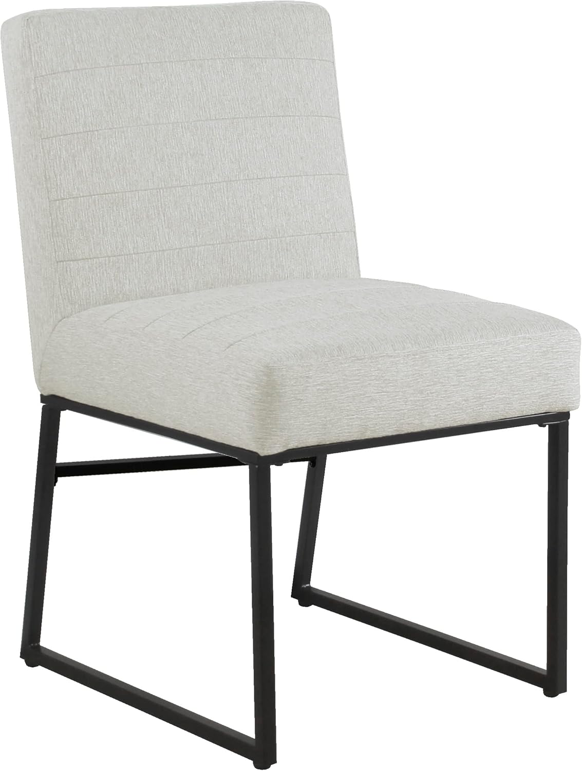 HomePop Channeled Metal Dining Chair - Sustainable Gray Woven (Single Pack)
