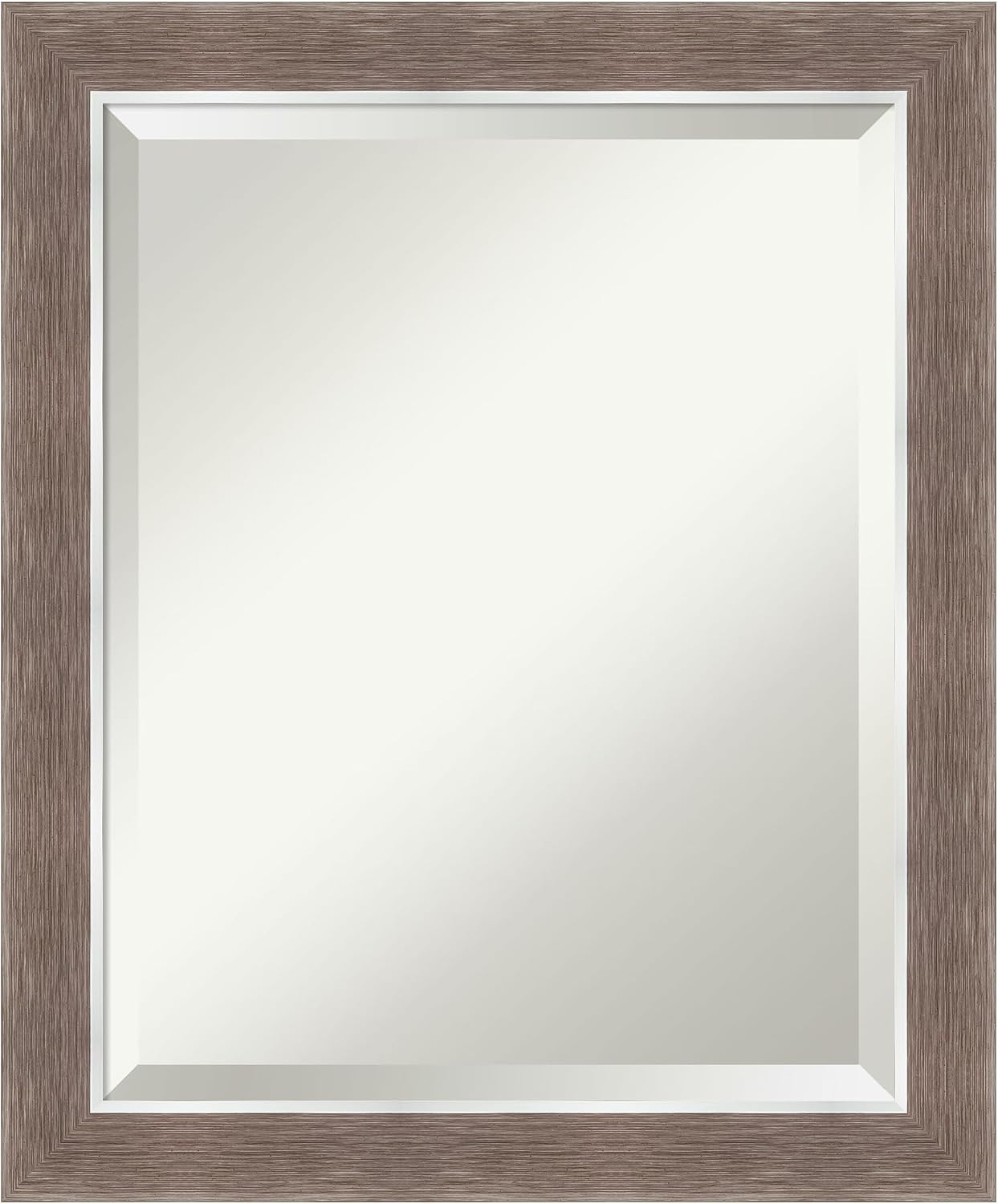 Amanti Art Brown Wall Mirror 24x20 Noble Mocha Rectangle Bathroom Mirror for Wall Decor Living Room, Small Casual Frame, Hangs Horizonally and Vertically, Bathroom Decor, Beveled Edge from WI, USA