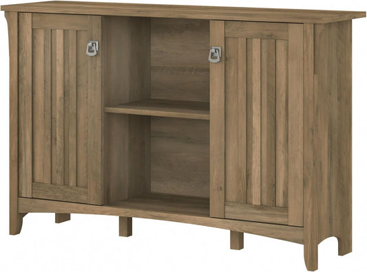 Bush Furniture Salinas Accent Storage Cabinet with Doors in Reclaimed Pine