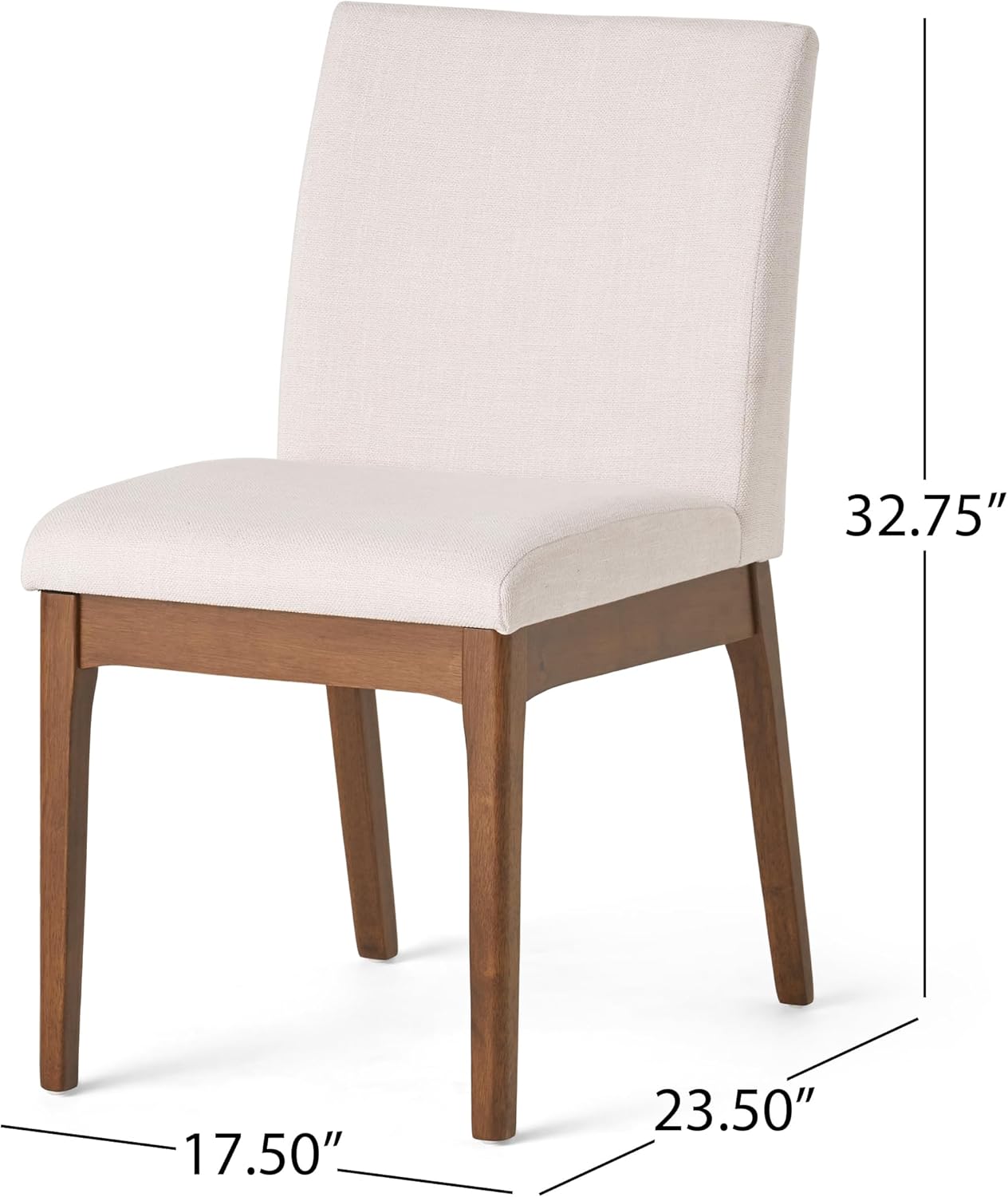 Christopher Knight Home Benson Mid-Century Modern 7 Piece Dining Set, Light Beige and Walnut