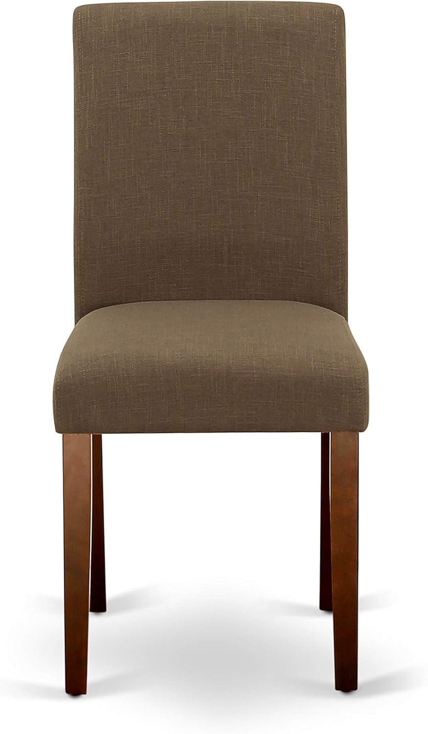 East West Furniture DUAB5-MAH-18 5 Piece Dining Set Includes a Rectangle Dining Room Table and 4 Coffee Linen Fabric Upholstered Chairs, 36x60 Inch, Mahogany