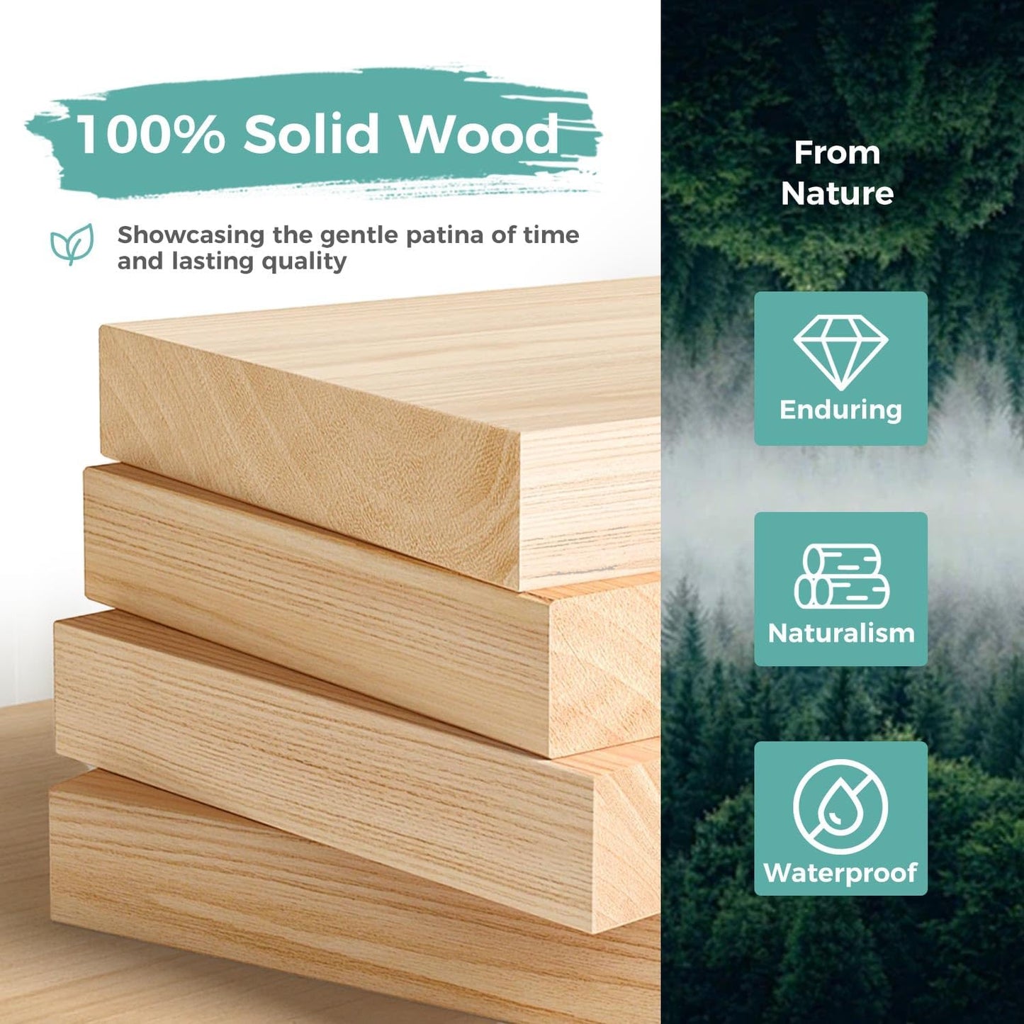 Solid Wood Dining Chairs Set of 2, Mid Century Modern Dining Room Chairs with Curved Backrest, Wooden Armless Kitchen Chairs for Dining Room, Space Saving, Walnut