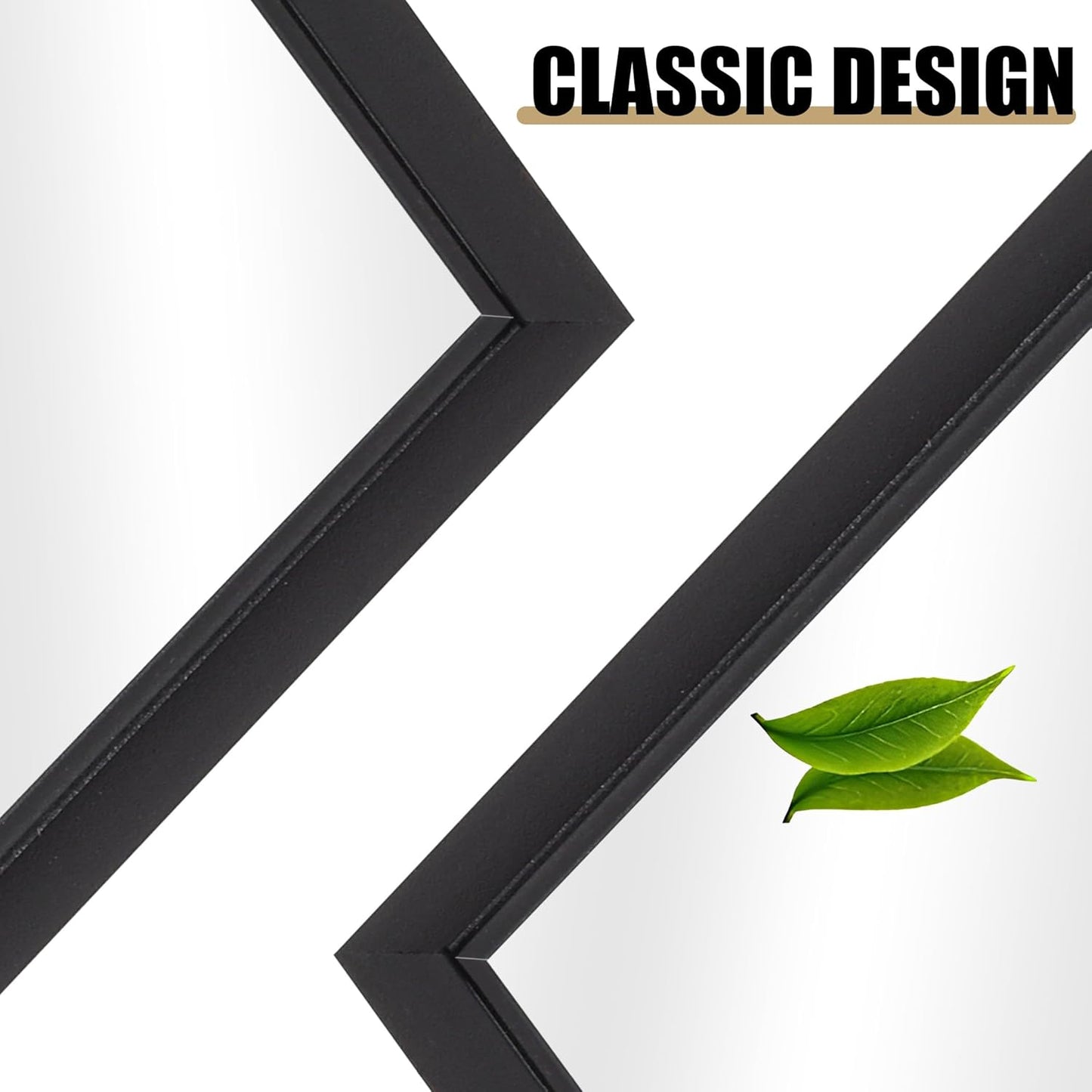 Black Bathroom Mirror for Wall, 30x40 Inch Rectangle Mirrors with Metal Frame, Modern Vanity Wall Mirror Decor for Entryway Hangs, Bathroom, Living Room Horizontal or Vertical