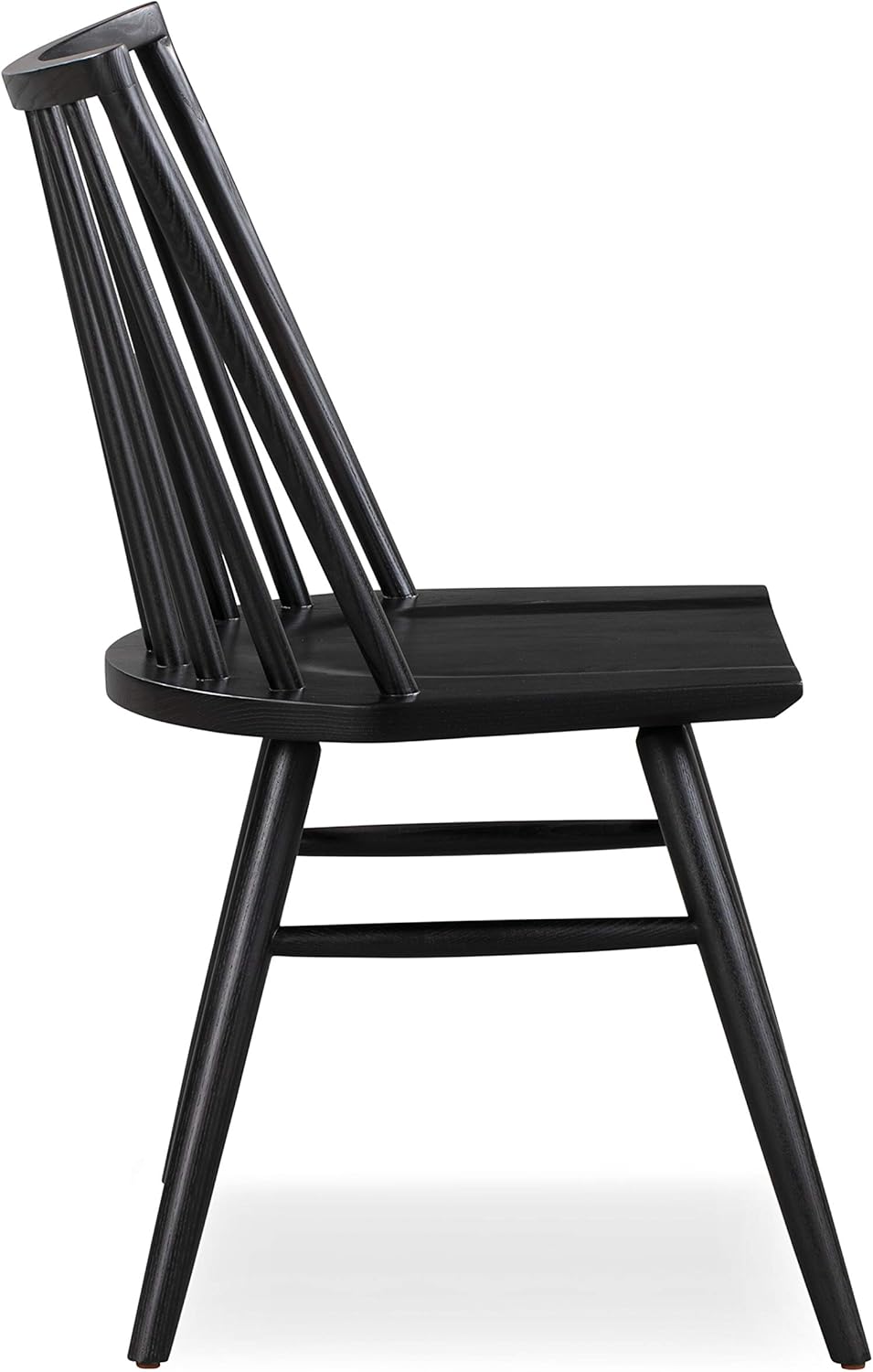 POLY & BARK Talia Dining Chair, Ash Wood, Black