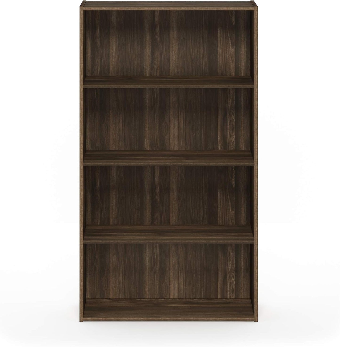 Furinno Pasir 4-Tier Open Shelf, Columbia Walnut