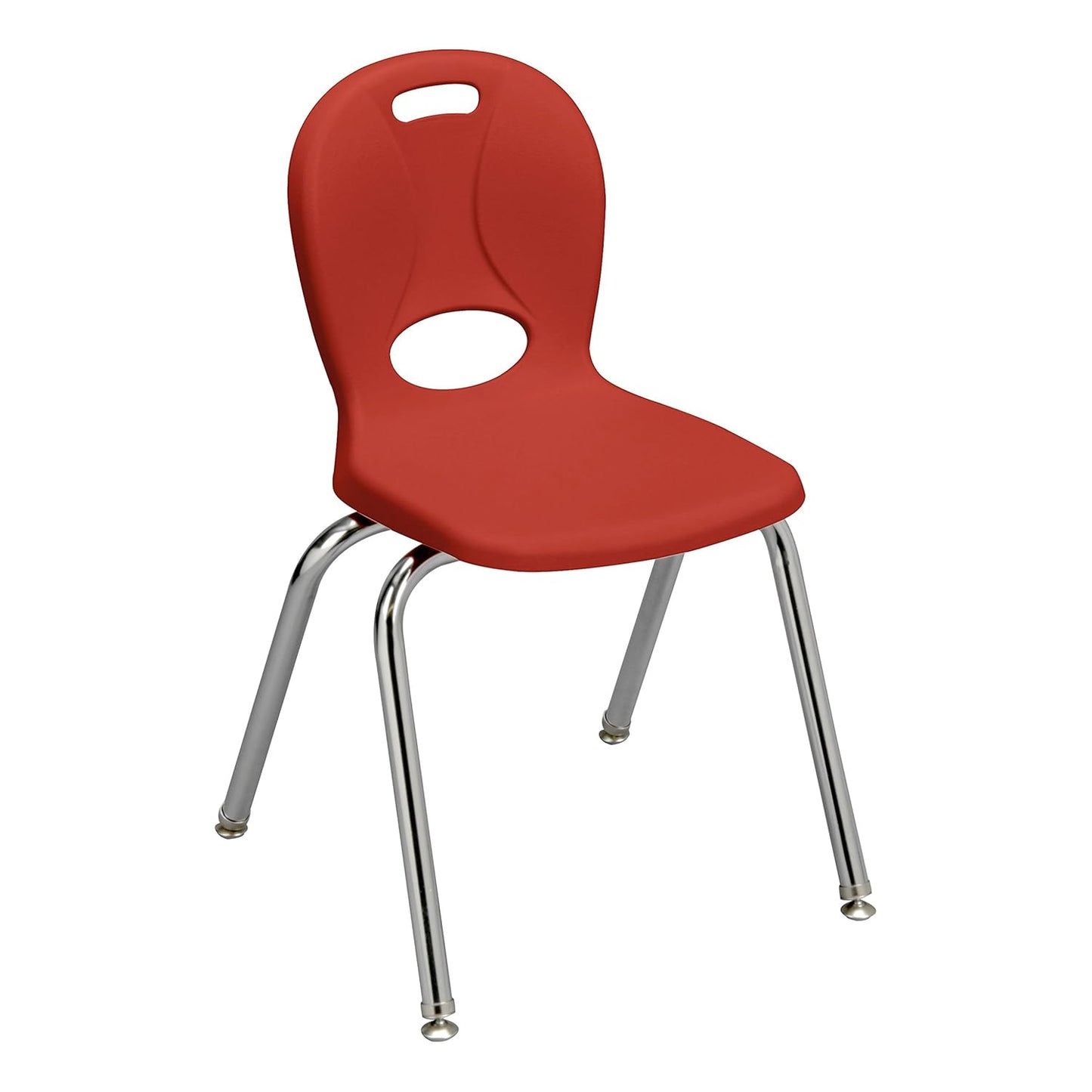 Learniture LNT-116-CSW-RD Learniture Structure Series Stackable School Chairs for Classroom, 16" Seat Height, Red, Pack of 4