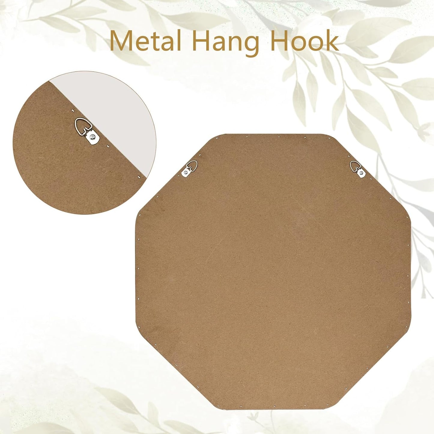 ULIKE Rattan Mirror for Wall, Bathroom 24 Inch Rustic Farmhouse Wall Decor with Handmade Wicker Frame, Boho Woven Mirror for Nursery Bedroom Living Room Entryway