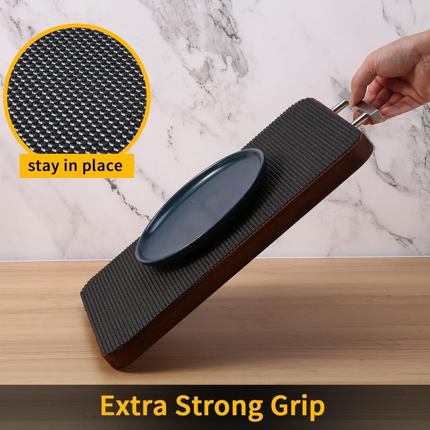 iwtmm Drawer Shelf and Cabinet Liners Non-Adhesive Extra Strong Grip - Keep Items in Place for Kitchen, Bathroom, Office & Wardrobe, Heavy Duty Anti-Slip Liners for Cabinets, Cupboards, Drawers