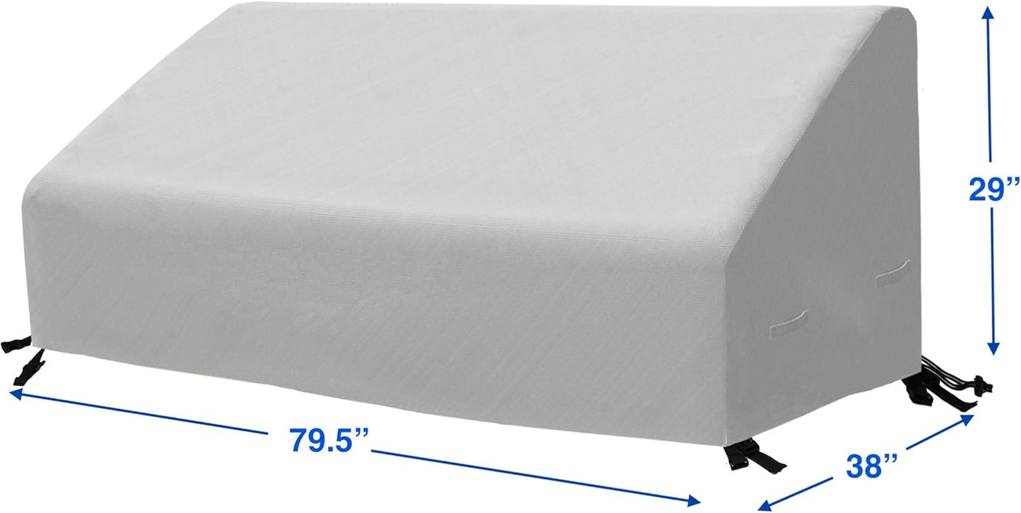 Simple Houseware 3-Seater Patio Sofa Cover Waterproof, 79 x 38 x 29 Inches